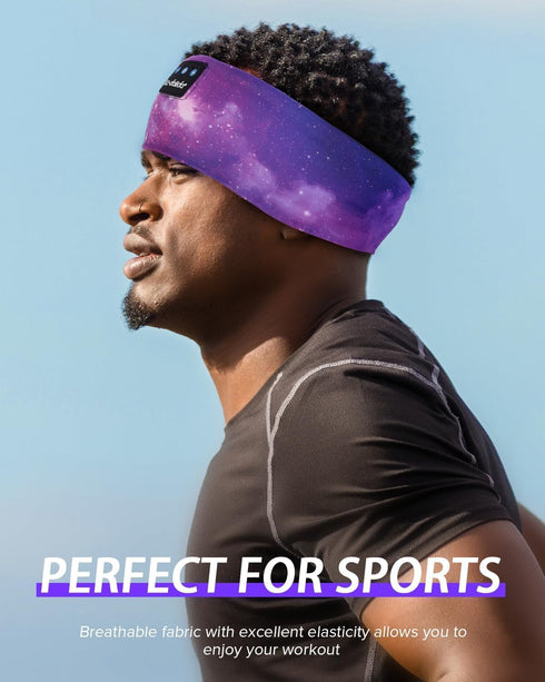 LC-dolida Bluetooth Headband Sleep Headphones, Wireless Earphones, Sleep Mask for Sports, Gifts, Yoga, Travel