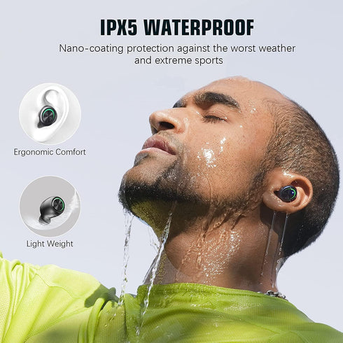 YIPUT Wireless Earbuds Bluetooth 5.3 Headphones with 200 Hours Playtime, 2000mAh Charge Case, IP7 Waterproof, Noise