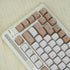 Tiramisu Theme Dye Sub PBT Keycaps - MA Profile 129 Keys Dye Sublimation PBT Custom Keycaps for Cherry Gateron MX