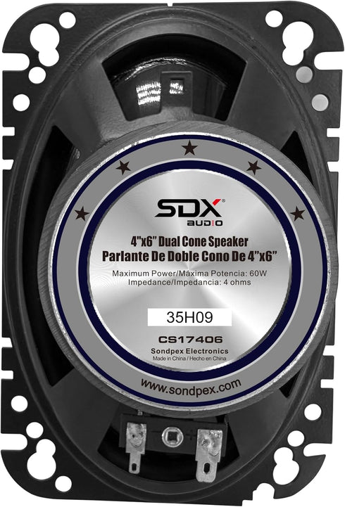 Sondpex CS17406: 4" X 6” Dual Cone Speaker