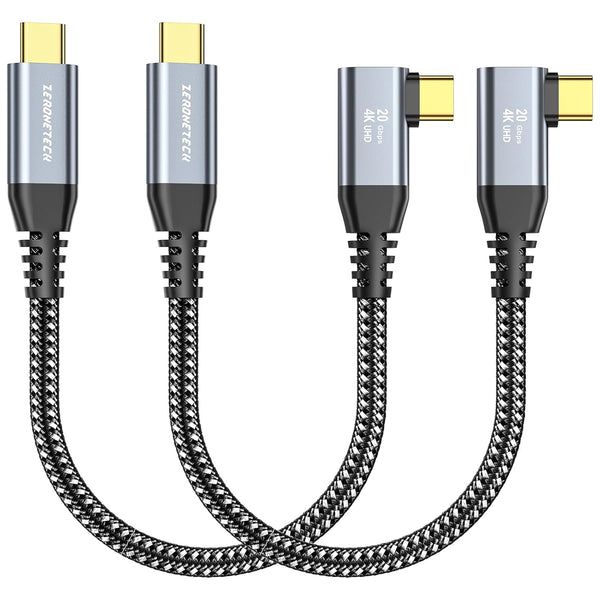 Short USB C to USB C Cable 1FT 2-Pack, USB C 3.2 Gen 2 Cable, 20Gbps High Speed Data Transfer, 4K USB C to USB C