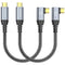 Short USB C to USB C Cable 1FT 2-Pack, USB C 3.2 Gen 2 Cable, 20Gbps High Speed Data Transfer, 4K USB C to USB C