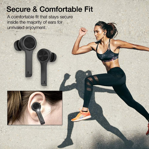 Wireless Earbuds with True 5.0 Bluetooth, Immersive Sounds, Charging Case, IPX5 Sweatproof, Black