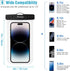 ProCase Clear Waterproof Phone Pouch for iPhone 16 15 14 13 12 11 Pro Plus Max Mini Xs XR X 8 7 Galaxy