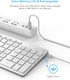 Wireless Bluetooth Keyboard for Apple Mac OS, US QWERTY Layout, Scissor Keys, Rechargeable Battery, Compatible with
