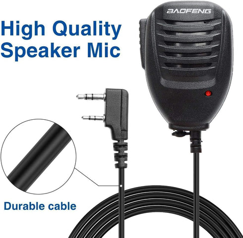 Baofeng BF-S112 Two Way Radio Speaker,Black, Auxiliary