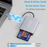 Veeloon 4-in-1 3.0 17/16, Multi OTG SD Card Reader, USB C USB Dual Connector Adapter Simultaneously Read SD MS CF TF