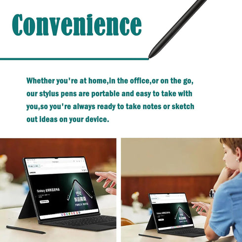 Galaxy Tab S9 Stylus Pen Replacement for Samsung Galaxy Tab S9, Tab S9 Plus, Tab S9 Ultra, Bluetooth Enabled (Black)