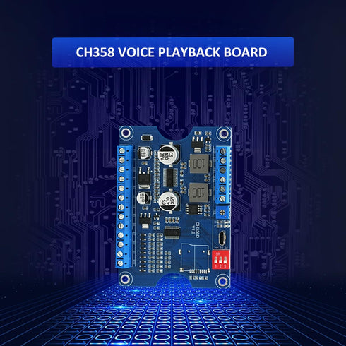 80W 8MB 9-24V CH358D MP3 Decoding,10-Way 8 Sound Playback Module, Low Lever Trigger DC Voice Board, Support USB