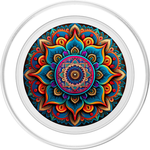 Colorful Mandala Hippie Meditation Spiritual Yoga PopSockets MagSafe PopGrip for iPhone