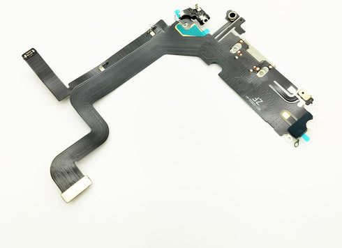 Charging Port Board Dock Connector Flex Cable Replacement for iPhone 14 Pro Max 6.7 inch (White)