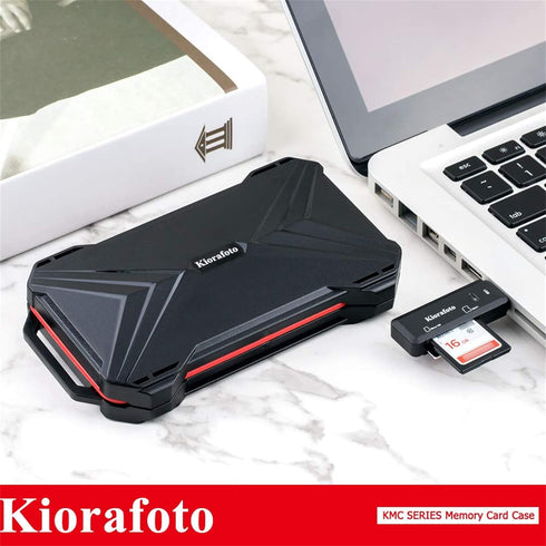 Memory Card Reader + 10 SD + 16 TF + 4 SIM, Magnetic Closure Memory Card Case Holder Organizer