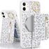 iPhone 12 Pro Case with Card Holder, Wallet for Women MagSafe Compatible Detachable 2-in-1 for Men, White Leopard