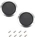 Fielect 2Pcs 5" Speaker Cover with Silver Metal Trim, Decorative Circle Woofer Guard, 8 Screws Included