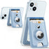 HiWe for Magsafe Wallet Stand, Magnetic Card Holder with Airtag Holder for iPhone 16/15/14/13/12 Series (Sky Blue)