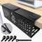 NODOCA No Drill Under Desk Cable Management Tray - 14'' Wire Organizer, Punch-Free Clamp, Black