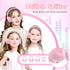 Kids Headphones with Cord, 3.5mm Jack, Safe Volume Control, Built-in Microphone, Pink