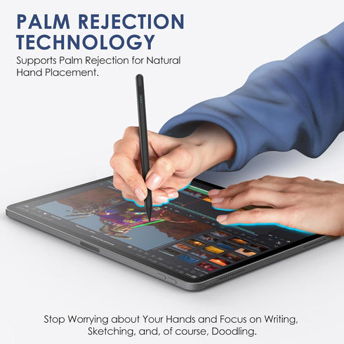 Stylus Pen for iPad 2018-2024, 2X Fast Charge iPad Pencil 2nd Generation Compatible with Apple iPad Pro 11"/12.9"/M4,