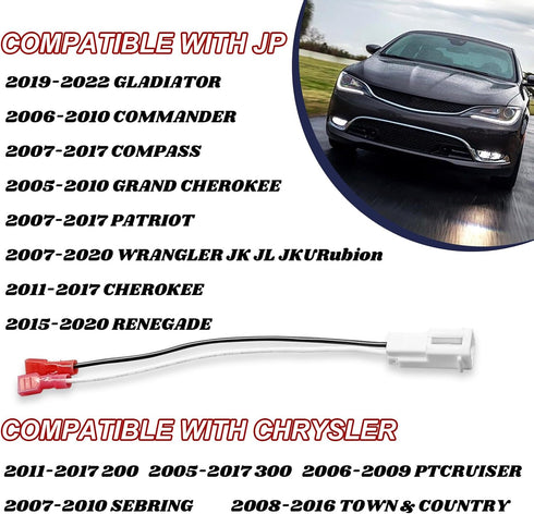 SYudwen 2PC 2013-2016 2010-2018 Commander 2006-2010 Front Dash Tweeters Speaker Wiring Harness Connector Plug, Audio