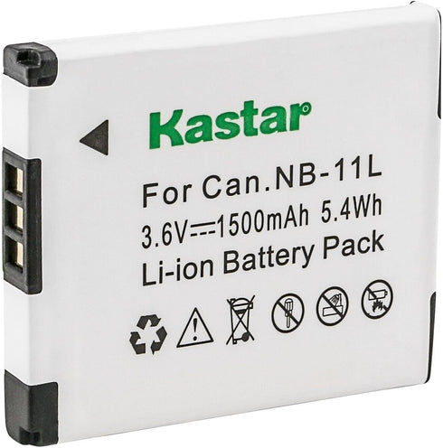 Kastar 4-Pack NB-11L Battery and Quadruple Charger, Compatible with Canon IXUS 132, 133, 135, 137, 140, 145, 147, 150,