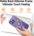 MAGIC JOHN Magnetic Case for iPhone 14 Pro, Compatible with Magsafe, Military Grade Shockproof, Purple