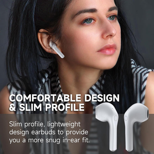 Hora Wireless Earbuds - Bluetooth 5.3, Deep Bass, Premium Sound, In-Ear, Mic, Charging Case for iPhone, Android,