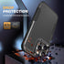 Diaclara iPhone 14 Pro Max Case - Heavy Duty Black, Military Grade Drop Protection, Anti-Spy Privacy Screen Protector.