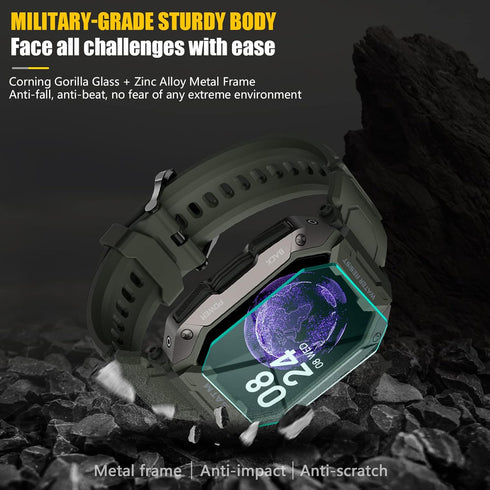 Smart Watches for Men - 1.71" HD Fitness Watch with Heart Rate Monitor, 5ATM Waterproof, 24 Sports Modes, 2 Bands