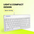 Perixx PERIBOARD-409PW Wired PS2 Mini Keyboard - White - US English Layout - 12.36x5.75x0.79 inches Dimension