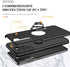 Samsung Galaxy S22 Plus Case - Military Grade Shockproof, Heavy Duty Armor, Built-in Ring Holder & Kickstand (Black)