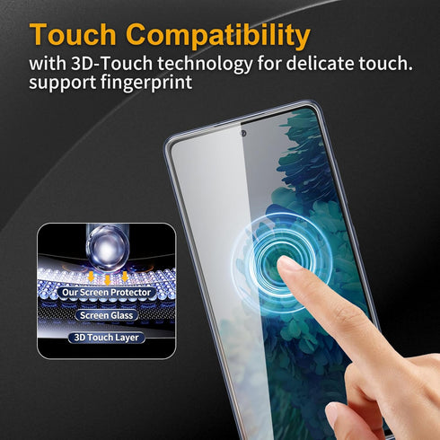 3 Pack Privacy Screen Protector for Samsung Galaxy S20 FE with 3 Pack Camera Lens Protector, Anti Spy Tempered Glass