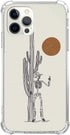 Skull Cowboy Phone Case for iPhone 15 Pro Max, West Wild Sunset Cactus Cover for Men Women Boys Girls