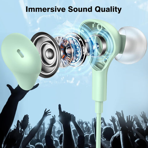 USB C Headphones Magnetic Wired Earbuds Noise Canceling in-Ear USB Type C Earphones with Microphone Volume Control Stereo for iPhone 15/15 Plus,Samsung Galaxy S24 Ultra S23 S22 S21FE A35,iPad,Pixel 7a