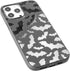 Matte Black Case for iPhone 12 Mini, 5.4 inch, Protective TPU Rubber Cover, Cute Bats Spooky Print, Shockproof