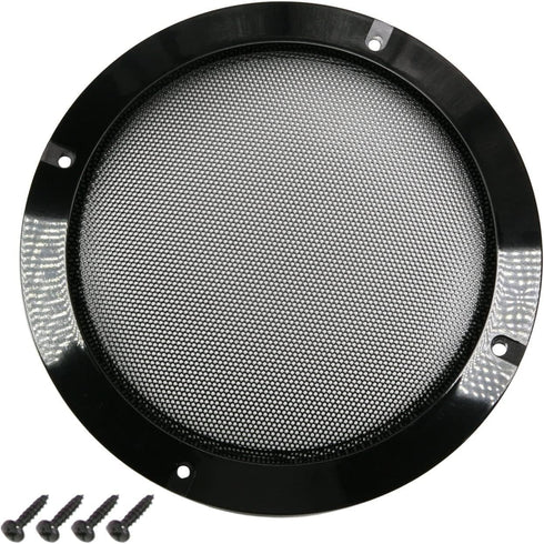 Heyiarbeit 2Pcs 6.5" Speaker Grill Cover, Round Metal Mesh Speaker Grills Guard Protector, Decorative Circle Black