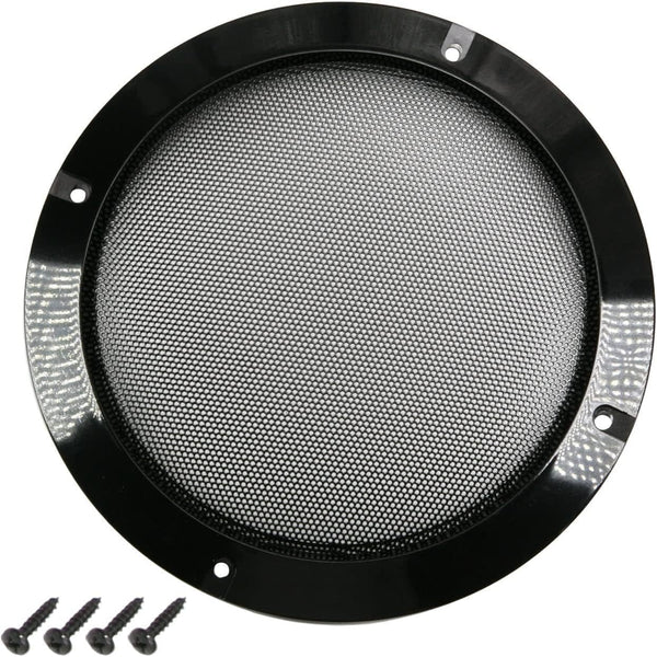 Heyiarbeit 2Pcs 6.5" Speaker Grill Cover, Round Metal Mesh Speaker Grills Guard Protector, Decorative Circle Black