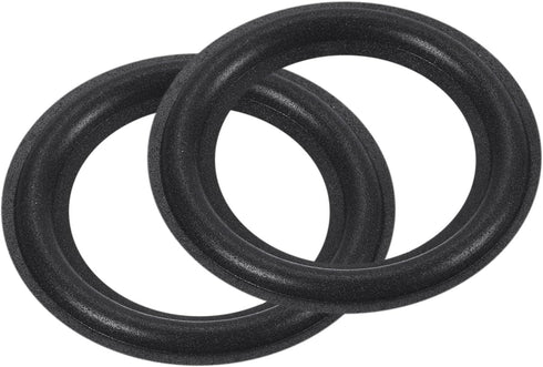 MECCANIXITY Rubber Speaker Foam Edge Surround Rings, 3 Inch 47mmx75mm Perforated Subwoofer Rings, Black, 2 Pcs
