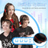 Kids Headphones (Black-Red) with 85dB/94dB Volume Limiter, Foldable HD Stereo Sound, Microphone for Kindle/iPad/Laptop.