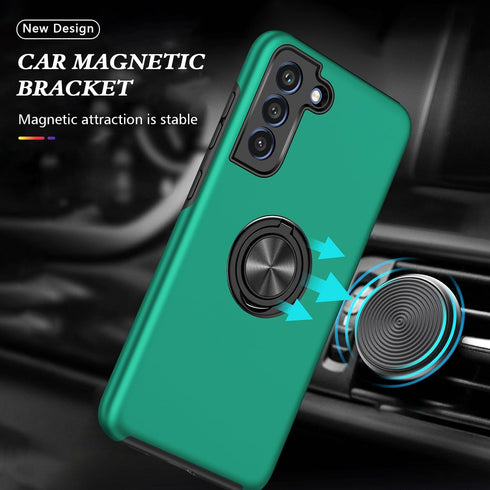 Galaxy S21 FE Case, Military Grade Shockproof with Built-in Ring Holder Kickstand Car Mount Armor for Galaxy S21 FE