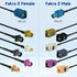 Yuslao 2m 6.5ft 4G Fakra Z Female to Fakra Z Male Connector Cable Vehicle Car Antenna Extension Cable for Car Stereo