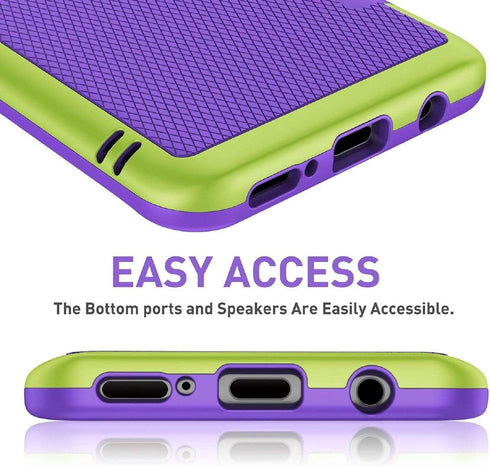 Jeylly Galaxy S9 Case with 2 Pack HD Soft Screen Protector, Ultra Slim One-Piece Anti-Slip Rugged Soft TPU Bumper
