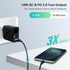 RoyPow AC to DC Converter, 110V/120V to 12V, 36W USB C Charger with 3-Ports Wall Charger for iPhone, iPad
