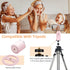 Mcbazel Auto Face Tracking Tripod for Live Vlog Streaming, 360° Rotation, Rechargeable Battery, Pink Phone Camera Mount