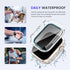 Goton 2 in 1 Waterproof Apple Watch Case for Series 9 8 7, 45mm Anti-Spy Glass Front & Clear Back Bumper.