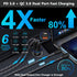USB C Car Charger, 38W Fast Charge Car Charger Adapter PD&QC 3.0 Dual Port Cigarette Lighter USB Plug for iPhone 15 14 13 12 11 Pro Max/Mini SE 10 XR XS X 8,Samsung Galaxy S24 S23 S22 S21 S20 S10 A13