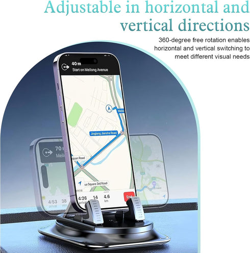 Zosgrew 360 Dashboard Navigation Bracket, Degree Rotation Automotive Phone Holder, Universal Self-Adhesive Non-Slip Car
