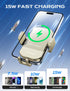 CHGeek Wireless Car Charger, 15W Fast Charging Auto Clamping Phone Mount for iPhone and Samsung Galaxy