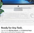 Macally Full Size USB Wired Keyboard for Mac and PC, Plug & Play with 15 Shortcut Keys for Easy Controls & Navigation