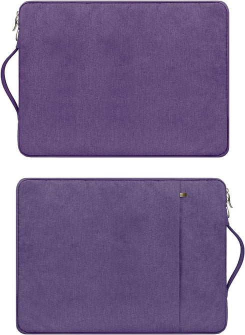 RAINYEAR 14 Inch Laptop Sleeve Case, Waterproof Handbag with Handle Strap, Padded Briefcase for 14" Notebook, Purple
