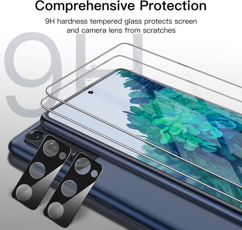 JETech 2-Pack Screen Protector for Samsung Galaxy S20 FE 6.5-Inch with Camera Lens Protector, HD Clear, Fingerprint ID